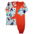 0336 Pijama Dinossauros Azul com Calça Laranja  +R$ 55,00